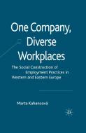 One Company, Diverse Workplaces: The Social Construction of Employment Practices in Western and Eastern Europe di M. Kahancova edito da PALGRAVE