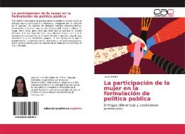 La participación de la mujer en la formulación de politica publica di Laura Patiño edito da EAE