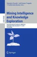 Mining Intelligence and Knowledge Exploration edito da Springer International Publishing