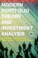 Modern Portfolio Theory and Investment Analysis di Edwin J. Elton, Martin J. Gruber, Stephen J. Brown edito da John Wiley & Sons