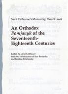 An Orthodox Pomjanyk Of The Seventeenth/eighteenth Centuries di Moshe Altbauer edito da Harvard University Press