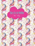Sketch Book for Kids: Unicorn with Hearts and Stars Blank Drawing Book Paper Sketching Journal Large Size 8.5x11 Inches 100 Page di Michelia Creations edito da Createspace Independent Publishing Platform
