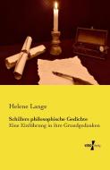 Schillers philosophische Gedichte di Helene Lange edito da Vero Verlag
