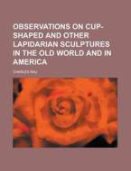 Observations on Cup-Shaped and Other Lapidarian Sculptures in the Old World and in America di Charles Rau edito da Rarebooksclub.com