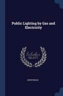 Public Lighting By Gas And Electricity di ANONYMOUS edito da Lightning Source Uk Ltd