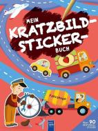 Mein Kratzbild-Stickerbuch - Fahrzeuge edito da Yo Yo Books