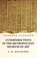 Cuneiform Texts in the Metropolitan Museum of Art di Alfred Bernard Moldenke edito da LUSHENA BOOKS INC
