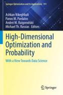 High-Dimensional Optimization and Probability edito da Springer International Publishing