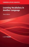 Learning Vocabulary in Another Language di I. S. P. Nation edito da CAMBRIDGE