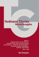 Ferdinand Tönnies Gesamtausgabe Band 3 Teil 1 / 1893 ? 1896 edito da Walter de Gruyter