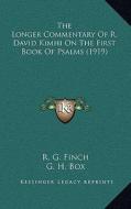 The Longer Commentary of R. David Kimhi on the First Book of Psalms (1919) edito da Kessinger Publishing