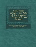 Aposl'ndian Uztagu: The Acts of the Apostles - Primary Source Edition di Massachusetts Bible Society edito da Nabu Press