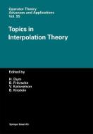 Topics in Interpolation Theory edito da Birkhäuser Basel