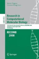 Research in Computational Molecular Biology di Martin Vingron edito da Springer-Verlag GmbH