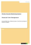 Financial Crisis Management di Christian Alexander Mecklenburg-Guzman edito da Grin Publishing