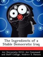 The Ingredients of a Stable Democratic Iraq di Andrew S. Hanson edito da LIGHTNING SOURCE INC