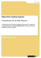 Formulación de un Plan Maestro di Ruben Dario Cardenas Espinosa edito da GRIN Publishing