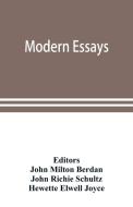 Modern essays di John Richie Schultz edito da Alpha Editions
