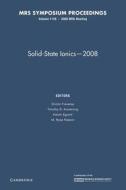 Solid-state Ionics - 2008: Volume 1126 di M. Rosa Palacin edito da Cambridge University Press