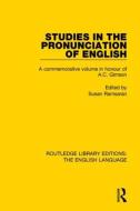 Studies In The Pronunciation Of English di Susan Ramsaran edito da Taylor & Francis Ltd