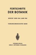Fortschritte der Botanik di Erwin Bünning, Ernst Gäumann edito da Springer Berlin Heidelberg