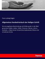 Allgemeines Handwörterbuch der Heiligen Schrift di Franz Ludwig Nagler edito da hansebooks