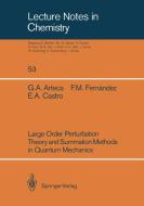 Large Order Perturbation Theory and Summation Methods in Quantum Mechanics di Gustavo A. Arteca, Eduardo A. Castro, Francisco M. Fernandez edito da Springer Berlin Heidelberg