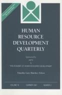Human Resource Development Quarterly di HRDQ edito da John Wiley & Sons Inc