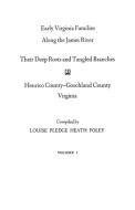 Early Virginia Families Along the James River, Volume I di Louise P. Foley edito da Clearfield