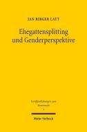 Ehegattensplitting und Genderperspektive di Jan Birger Latt edito da Mohr Siebeck GmbH & Co. K