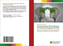 Características Psicométricas da Versão Portuguesa da EAS di Diana Henriques Araújo edito da Novas Edições Acadêmicas