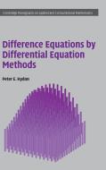 Difference Equations by Differential Equation Methods di Peter E. Hydon edito da Cambridge University Press