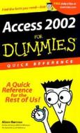 Access 2002 For Dummies di Alison Barrows edito da John Wiley & Sons Inc