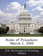 Rules Of Procedure edito da Bibliogov