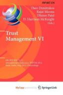 Trust Management VI edito da Springer Nature B.V.