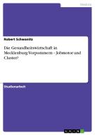 Die Gesundheitswirtschaft in Mecklenburg-Vorpommern - Jobmotor und Cluster? di Robert Schwanitz edito da GRIN Verlag
