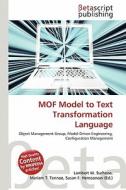 Mof Model to Text Transformation Language edito da Betascript Publishing