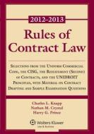 Rules of Contract Law 2012-2013 Statutory Supplement di Knapp, Charles L. Knapp, Nathan M. Crystal edito da Aspen Publishers