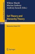 Set Theory and Hierarchy Theory edito da Springer Berlin Heidelberg