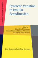Syntactic Variation In Insular Scandinavian edito da John Benjamins Publishing Co