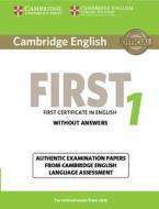 Cambridge English First 1 for Revised Exam from 2015 Student's Book without Answers edito da Cambridge University Press