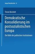 Demokratische Konsolidierung im postsozialistischen Europa di Timm Beichelt edito da VS Verlag für Sozialwissenschaften