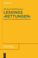 Lessings 'Rettungen' di Michael Multhammer edito da Gruyter, Walter de GmbH