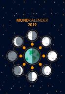 Der Monkalender 2019 - Terminplaner und Terminkalender mit Mondphasen di Martin Bock edito da Books on Demand