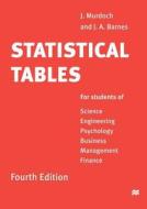 Statistical Tables di J. Murdoch, J. A. Barnes edito da Macmillan Education UK