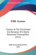 Fifth Avenue: Glances at the Vicissitudes and Romance of a World Renowned Thoroughfare (1915) di Fifth Avenue Bank of New York edito da Kessinger Publishing