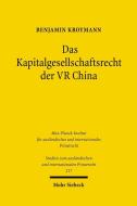 Das Kapitalgesellschaftsrecht der VR China di Benjamin Kroymann edito da Mohr Siebeck GmbH & Co. K