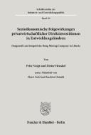 Sozioökonomische Folgewirkungen privatwirtschaftlicher Direktinvestitionen in Entwicklungsländern di Fritz Voigt, Dieter Heuskel edito da Duncker & Humblot