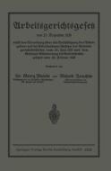 Arbeitsgerichtsgesetz di Georg Flatow, Richard Joachim edito da Springer Berlin Heidelberg