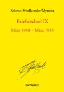 Briefwechsel IX di Salomo Friedlaender edito da Books on Demand